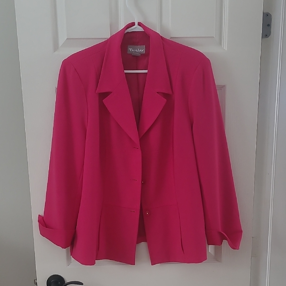 TanJay Women's Vibrant Pink Blazer
